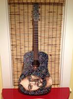 David Gilmour/ Pink Floyd guitar.  Hand painted, Gilmour on the front - Pink Floyd on back